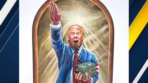 California artist Andrew Kong Knight creates anti-Donald Trump painting ...