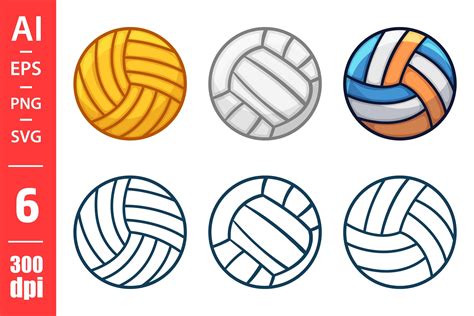 Volleyball Clipart Vector Design Graphic by Emil Timplaru Store ...