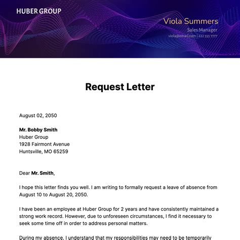 FREE Request Letter Templates & Examples - Edit Online & Download