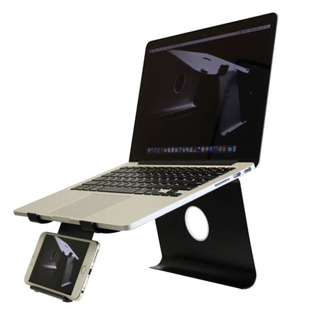 DiiZiGN THE BEST Laptop Stand with Smart Phone Holder (MODEL-N, BLACK) - Walmart.com