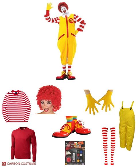 Make Your Own Ronald McDonald Costume in 2021 | Ronald mcdonald costume ...