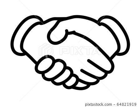 Handshake icon cartoon style - Stock Illustration [64821919] - PIXTA