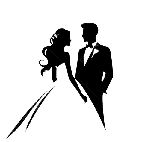 Clipart De Uma Silhueta De Casamento Noivos PNG , Clipart De Casamento ...