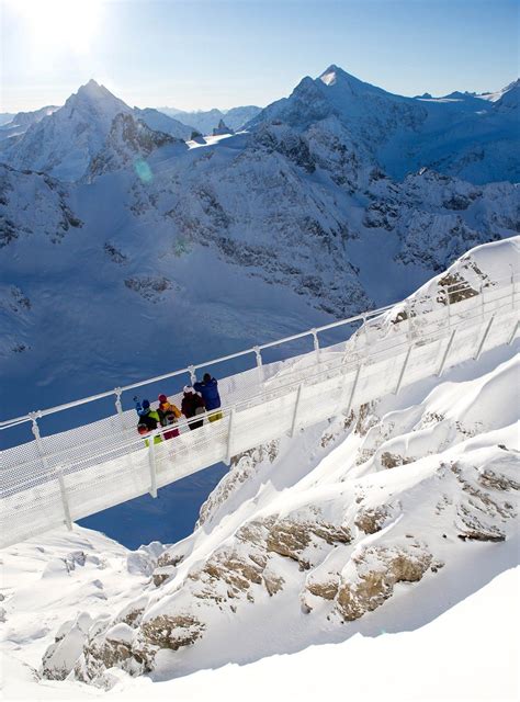 Titlis Cliff Walk, The Urner Alps, Switzerland - walk along the cliff on Mount Titlis. The new ...