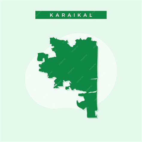 Premium Vector | National map of karaikal, karaikal map vector ...