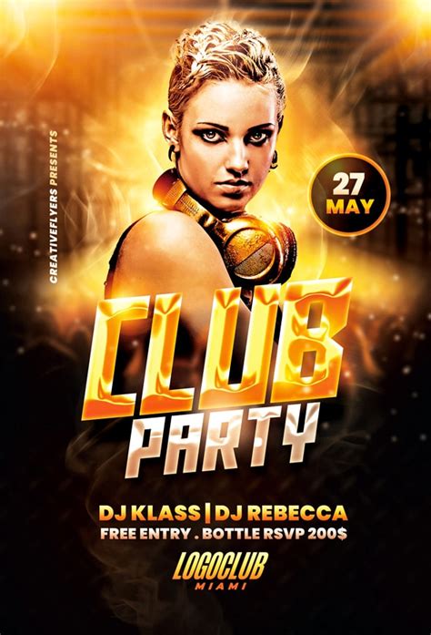Awesome Club Party Flyer PSD to Downoad - Creative Flyers
