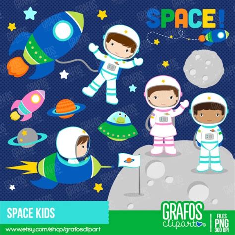 Space Kids Clip Art