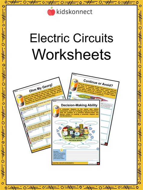 Electric Circuits Worksheets | Types, Ohms Law, Hazards, Safety ...