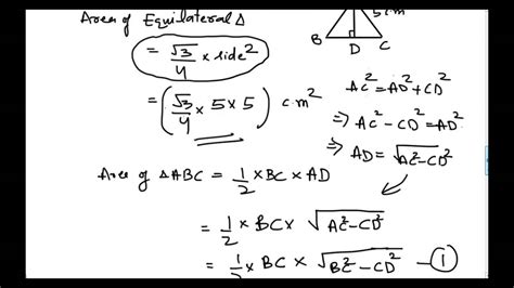 How to derive Area of Equilateral Triangle? - YouTube