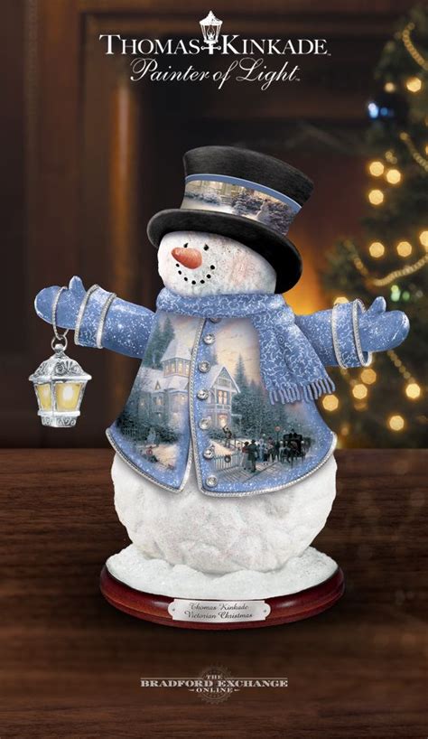 The Thomas Kinkade Victorian Christmas Snowman in 2021 | Christmas snowman, Christmas card ...