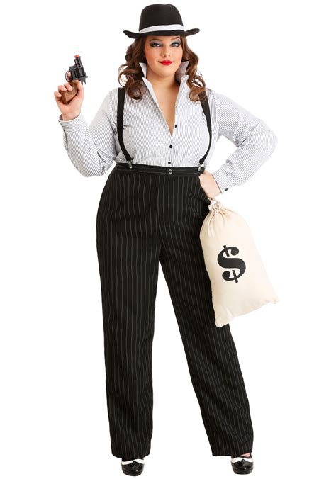 1920s Gangster Lady Plus Size Costume | Decades Costumes | Gangster costumes, Plus size costume ...