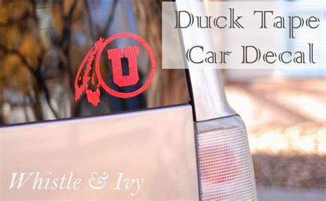 Duck Tape Car Decal - Whistle and Ivy