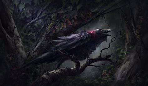 Wallpaper : digital art, fantasy art, birds, crow, raven 1920x1117 - froyster - 1322983 - HD ...