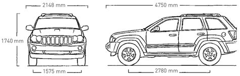 Dimensions 2006 jeep grand cherokee
