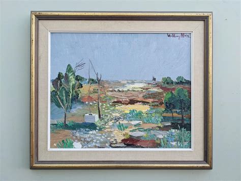 Unknown - Mid-Century Modern Swedish "Water Meadow" Vintage Landscape ...