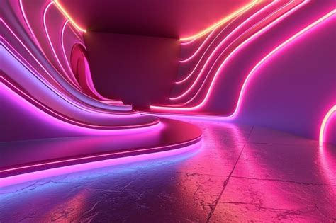 Premium Photo | Aesthetic background with abstract neon led light effect