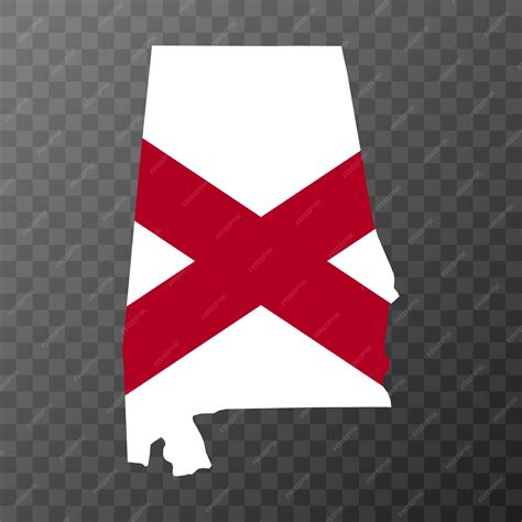 Premium Vector | Alabama state flag Vector illustration