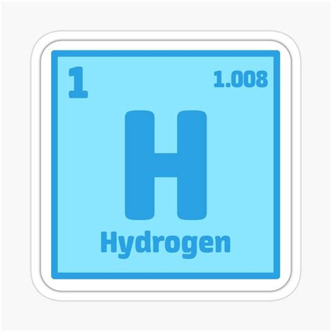 "Element Hydrogen Sticker" Sticker for Sale by Mr. X