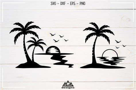 Palm Tree Beach Sunset Svg Design | Palm trees beach, Palm tree drawing, Sunset tattoos