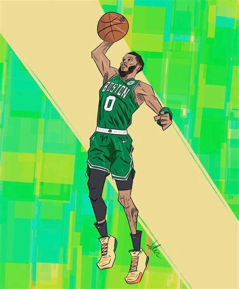 Jayson Tatum Celtics art work | Nba artwork, Nba pictures, Basketball art