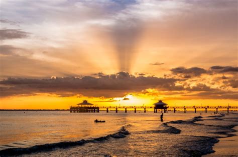 Sunset on Fort Myers Beach | Fliiby | Fort myers beach, Estero island, Sunset