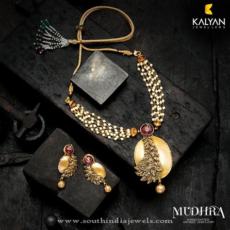 Gold Designer Necklace from Kalyan Jewellers - South India Jewels