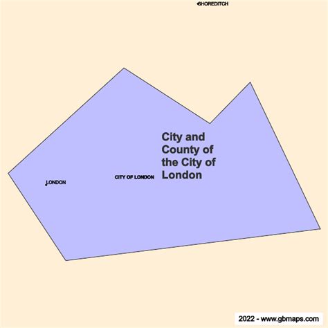 City of London County Boundaries Map