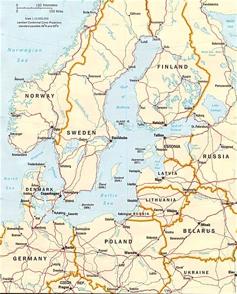 Baltic Adventure: Map of the Baltic Sea Area