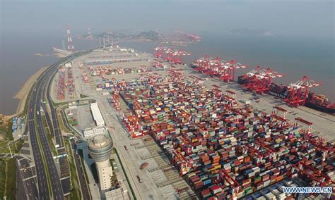 Shanghai port sees container throughput hit record high in July ...