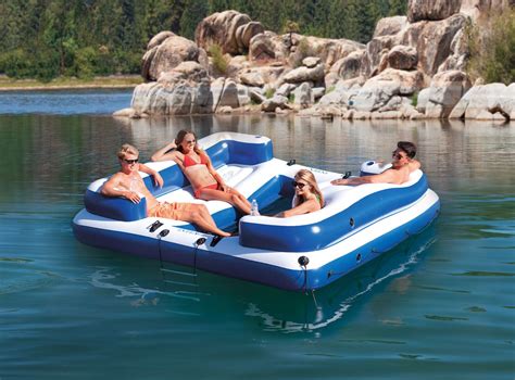 Intex Oasis Island Inflatable Lake River Seated Floating Water Lounge ...