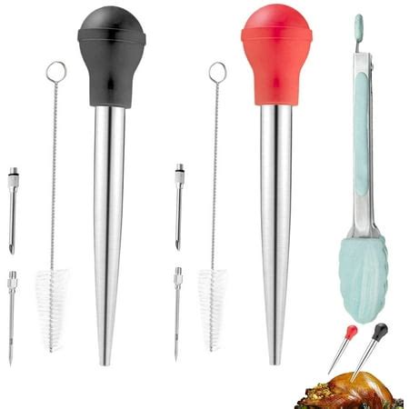 Turkey Baster Cooking Set,Baster Syringe for Cooking,Stainless Steel ...