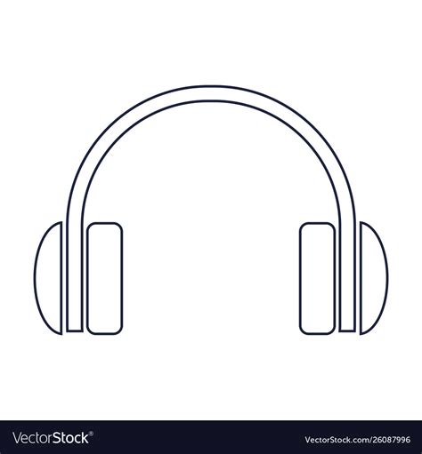 Silhouette headphones Royalty Free Vector Image