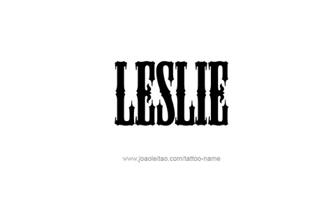 Leslie Name Tattoo Designs