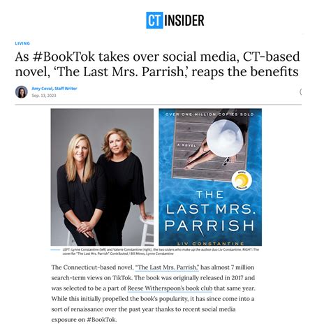 As #BookTok takes over social media, CT-based novel, ‘The Last Mrs ...