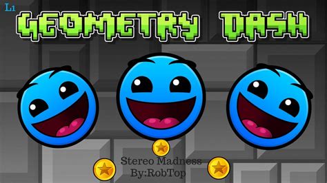 Geometry Dash Stereo Madness (all coins) - YouTube