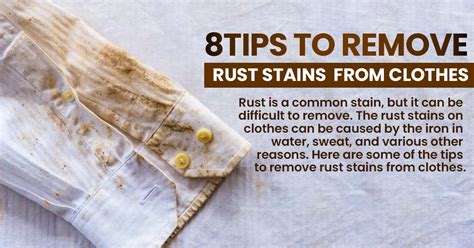 How to Remove Rust Stains from Clothes