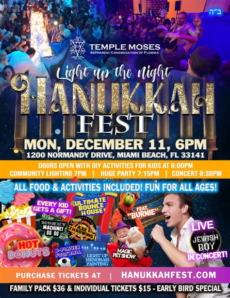 2023 Hanukkah Fest Tickets - Temple Moses