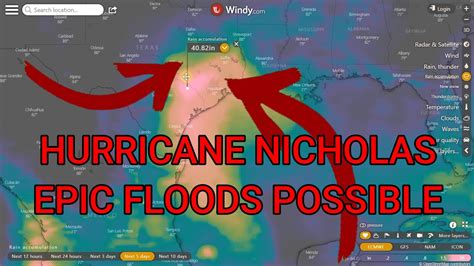 HURRICANE NICHOLAS EPIC FLOODS POSSIBLE - YouTube