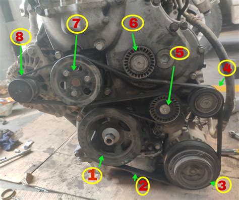 Hyundai Verna Alternator Belt Diagram || V Belt