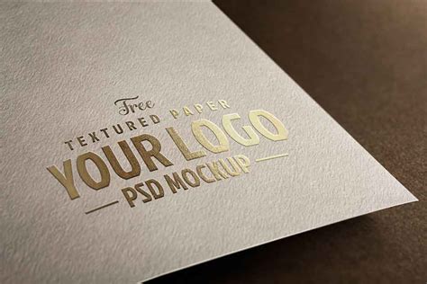 Download This Free Textured Paper Logo Mockup - Designhooks