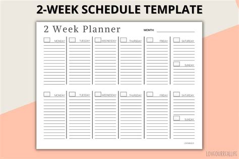 Printable Weekly Schedule Planner
