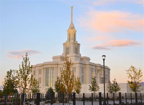 Payson Utah Temple during Sunset