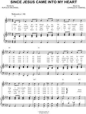 "Since Jesus Came Into My Heart" Sheet Music - 3 Arrangements Available Instantly - Musicnotes