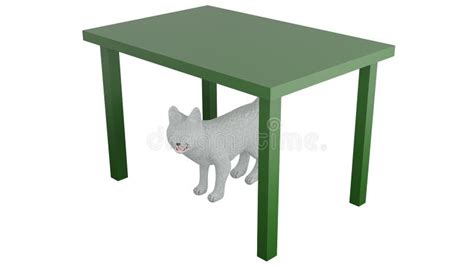 Cat Under The Table Clipart No Background