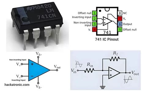 IC 741 Pinout Diagram » Hackatronic