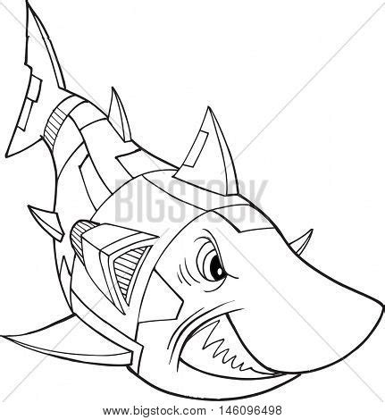 Robot Shark Vector Vector & Photo (Free Trial) | Bigstock