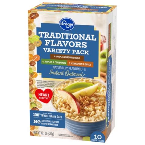 Kroger® Traditional Flavors Instant Oatmeal Variety Pack, 10 ct - Kroger