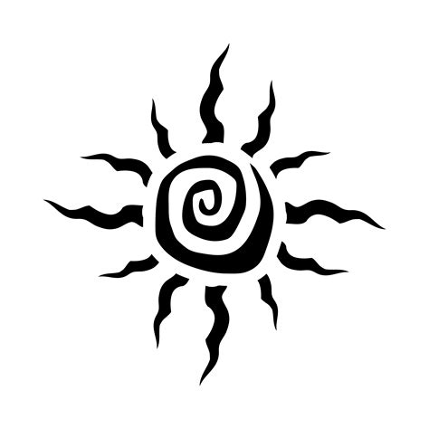 Tribal Sun Spiral Vector Icon 551352 Vector Art at Vecteezy