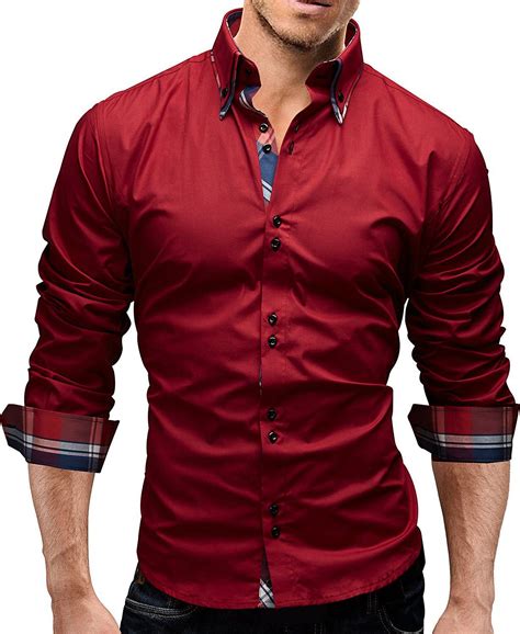 2021 Solid Color Luxury Men Shirts Fashion Designer Panelled Mens Clothing Casual Slim Long ...