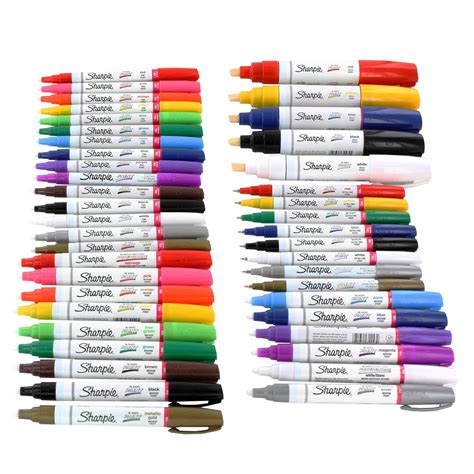 Sharpie Paint Marker Extra Fine, Fine, Medium, Bold Point Oil Based All 43 Color Set | Overstock ...